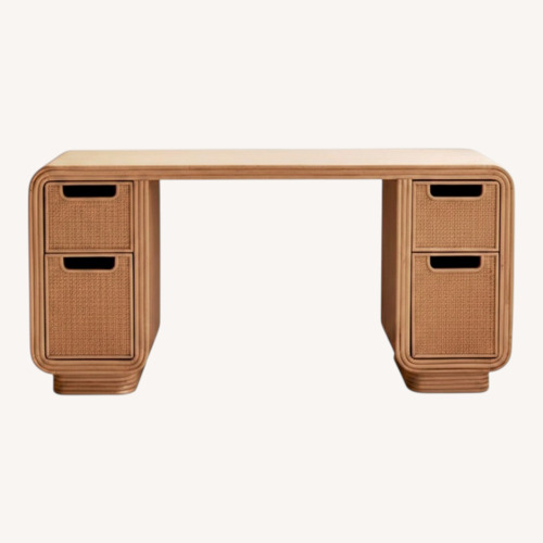 Used Urban Outfitters Ria Rattan Desk for sale on AptDeco