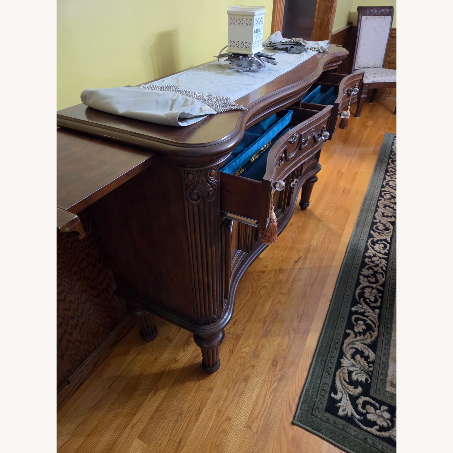 Vintage/Antique Dark Brown Wood Bar Carts - image-2