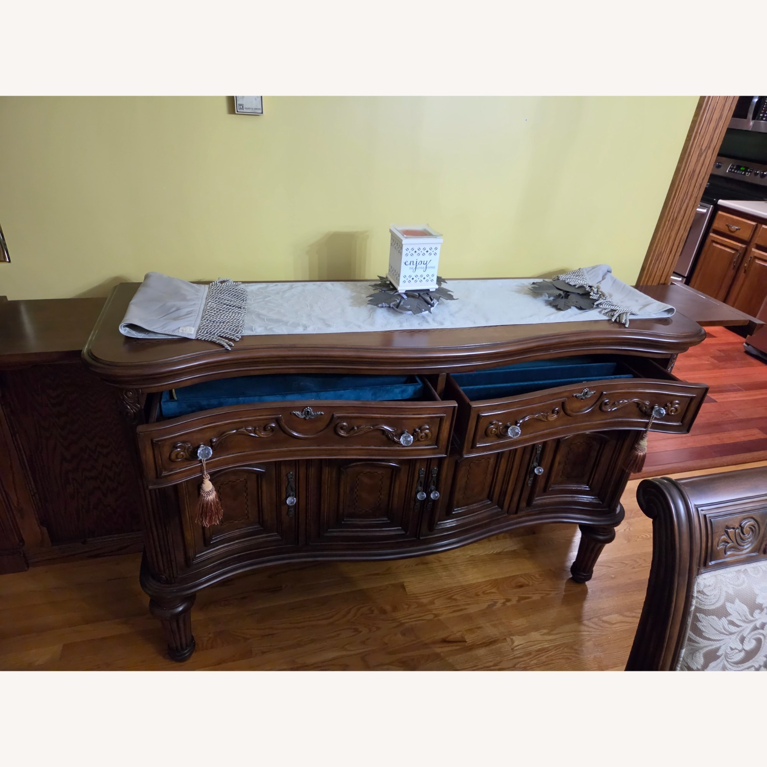 Vintage/Antique Dark Brown Wood Bar Carts - image-3