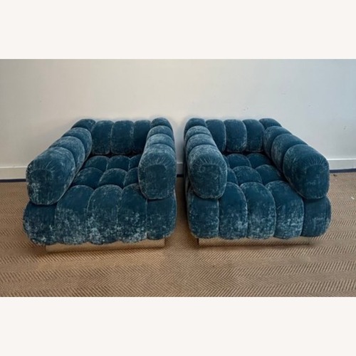 Used Todd Merrill Custom Originals Tufted Club Chairs for sale on AptDeco