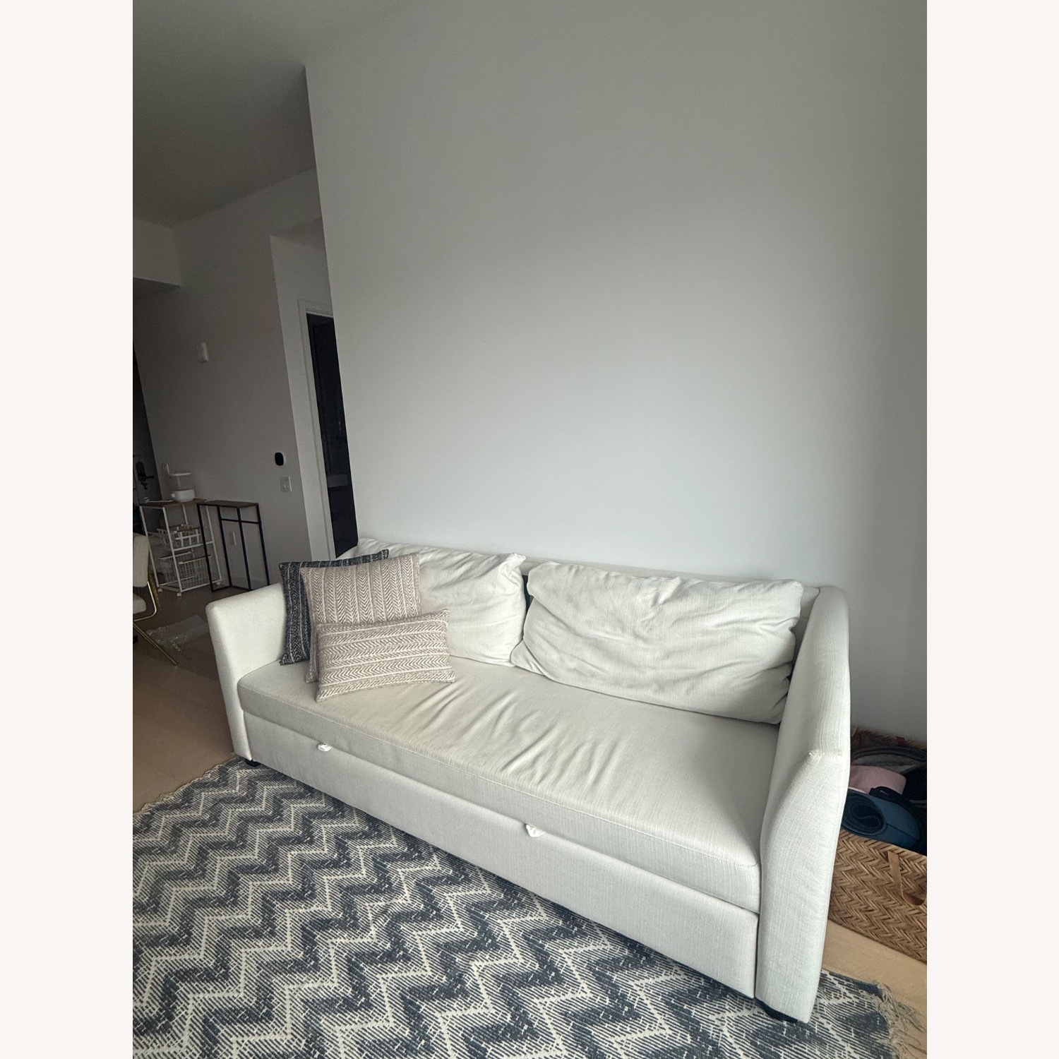 Pottery Barn Celeste White Sofa Sleeper - image-1