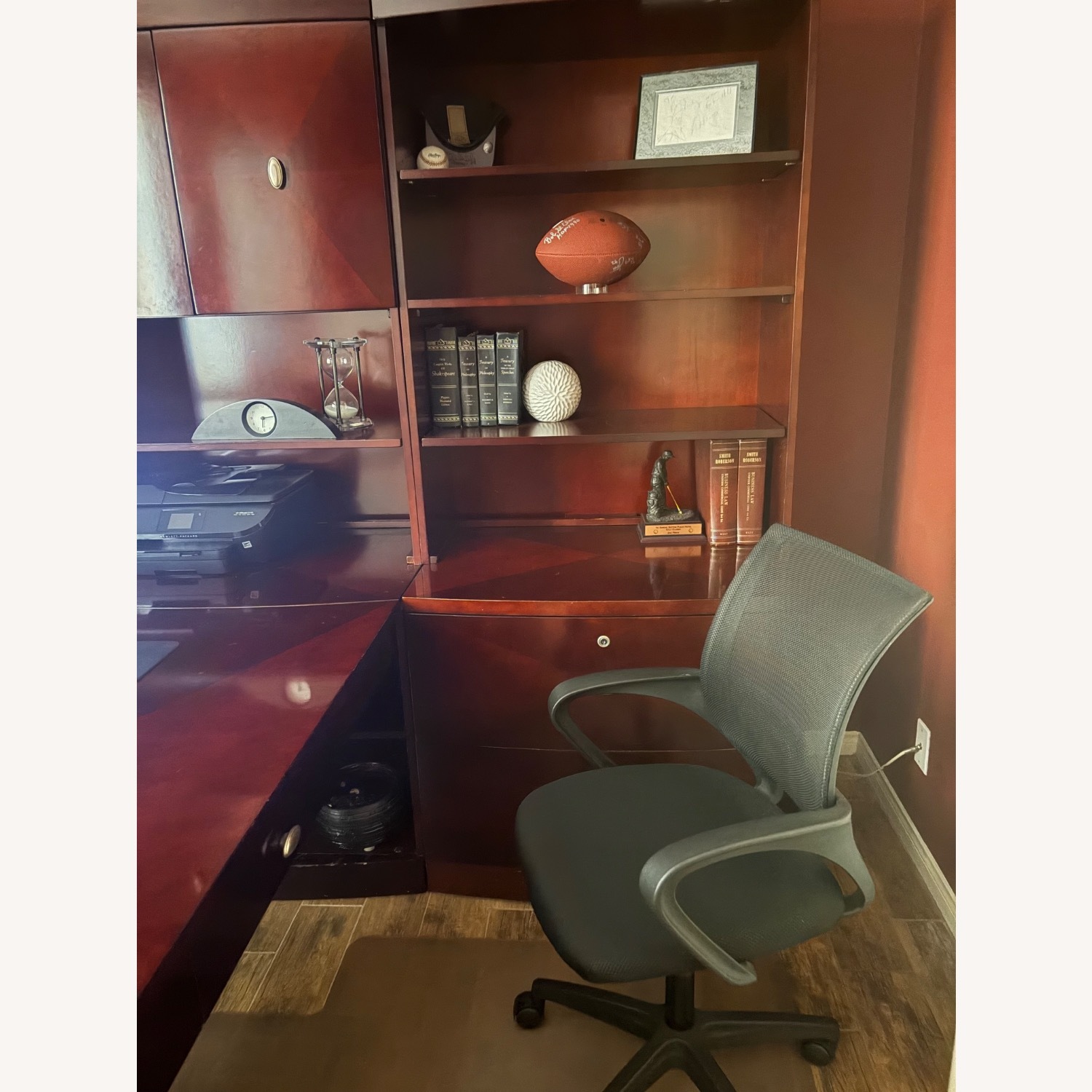 Absolute Office Solutions Dark Brown Wall Unit - image-5