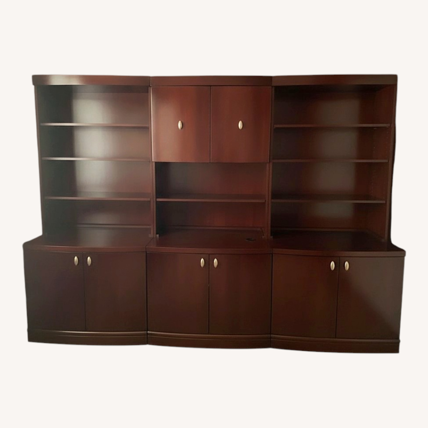 Absolute Office Solutions Dark Brown Wall Unit - image-0