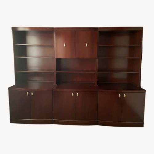 Used Absolute Office Solutions Dark Brown Wall Unit for sale on AptDeco