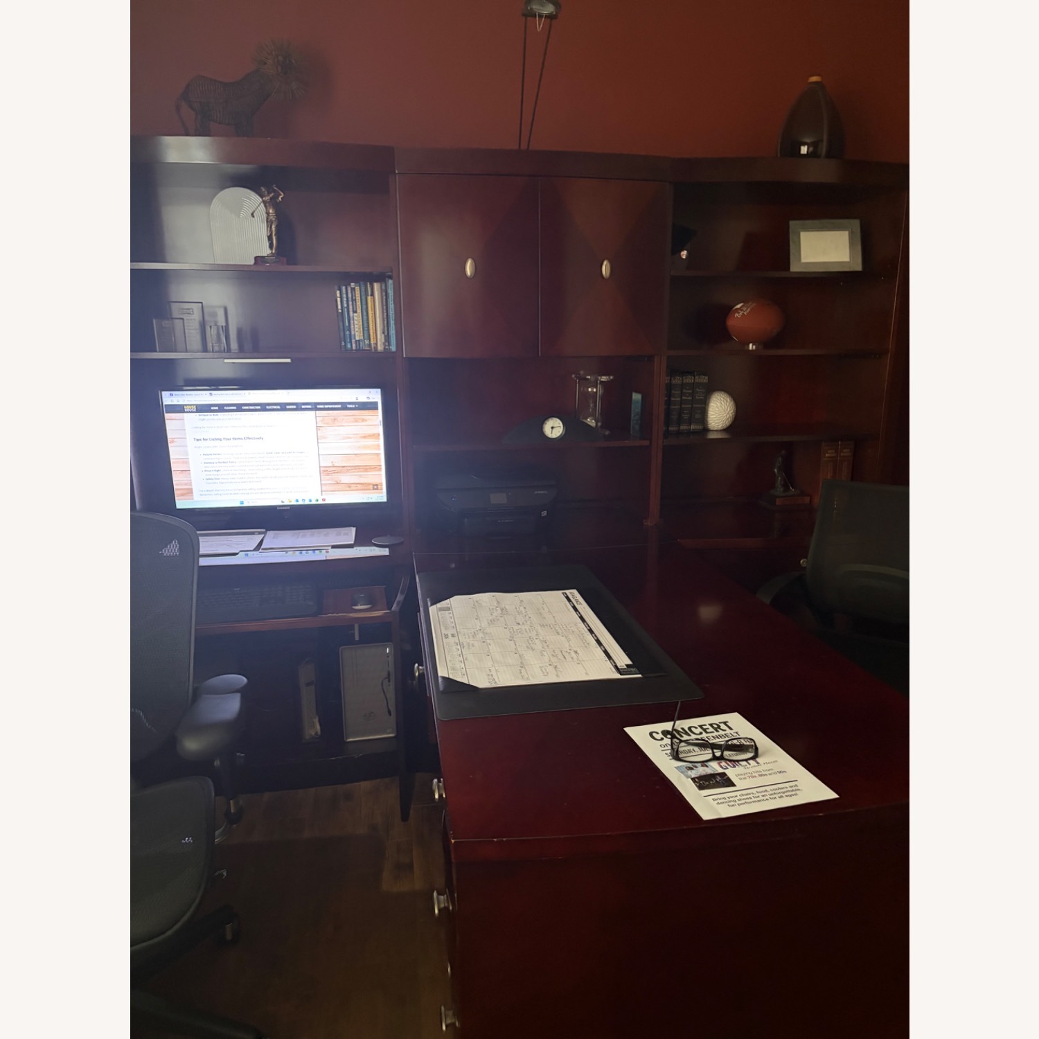 Absolute Office Solutions Dark Brown Wall Unit - image-6