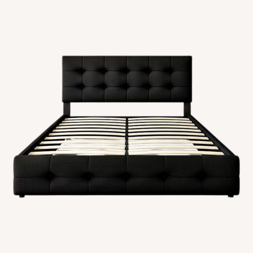Used Fabric Queen Bed with 4 drawers for sale on AptDeco