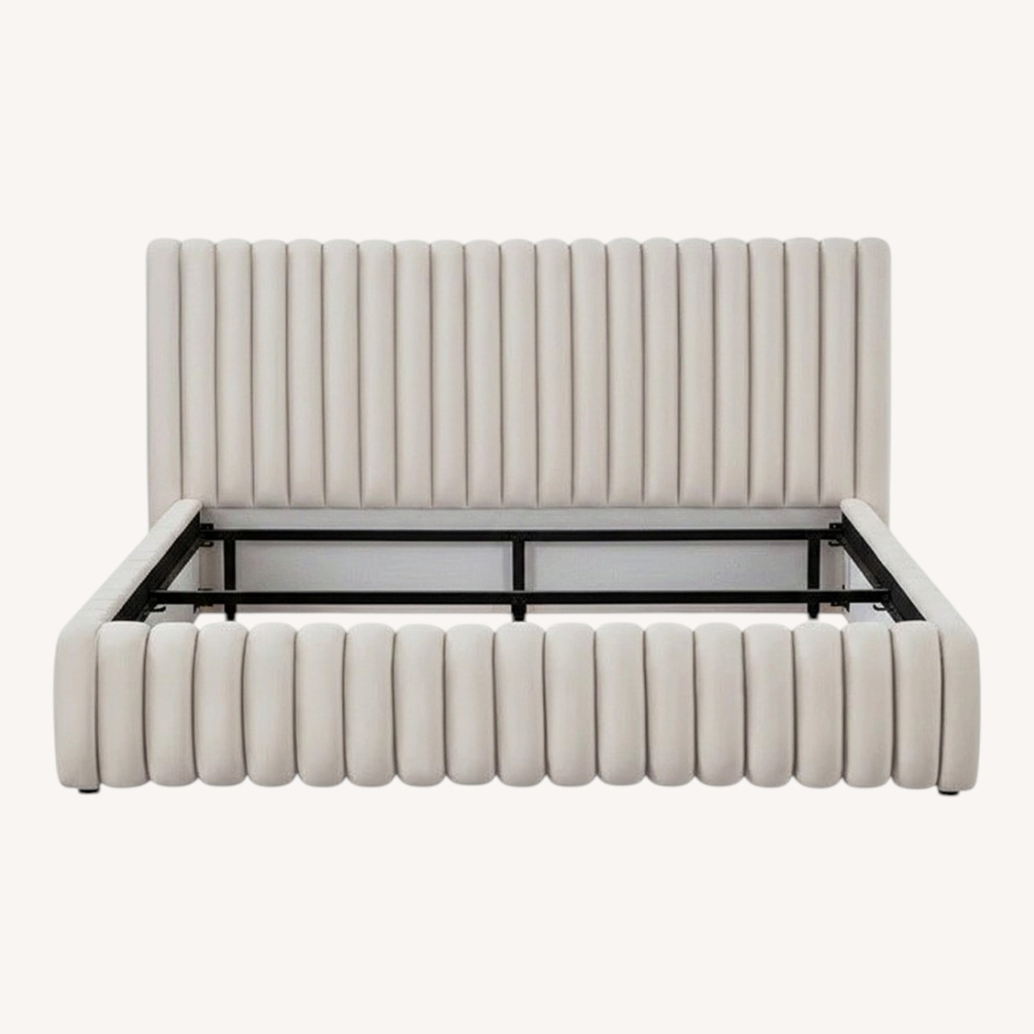 Home Meridian Nico Natural Fabric Queen Bed - image-0