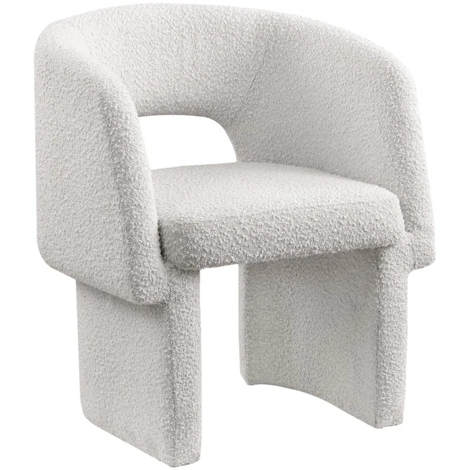 Meridiani White Boucle Dining Chairs - image-5