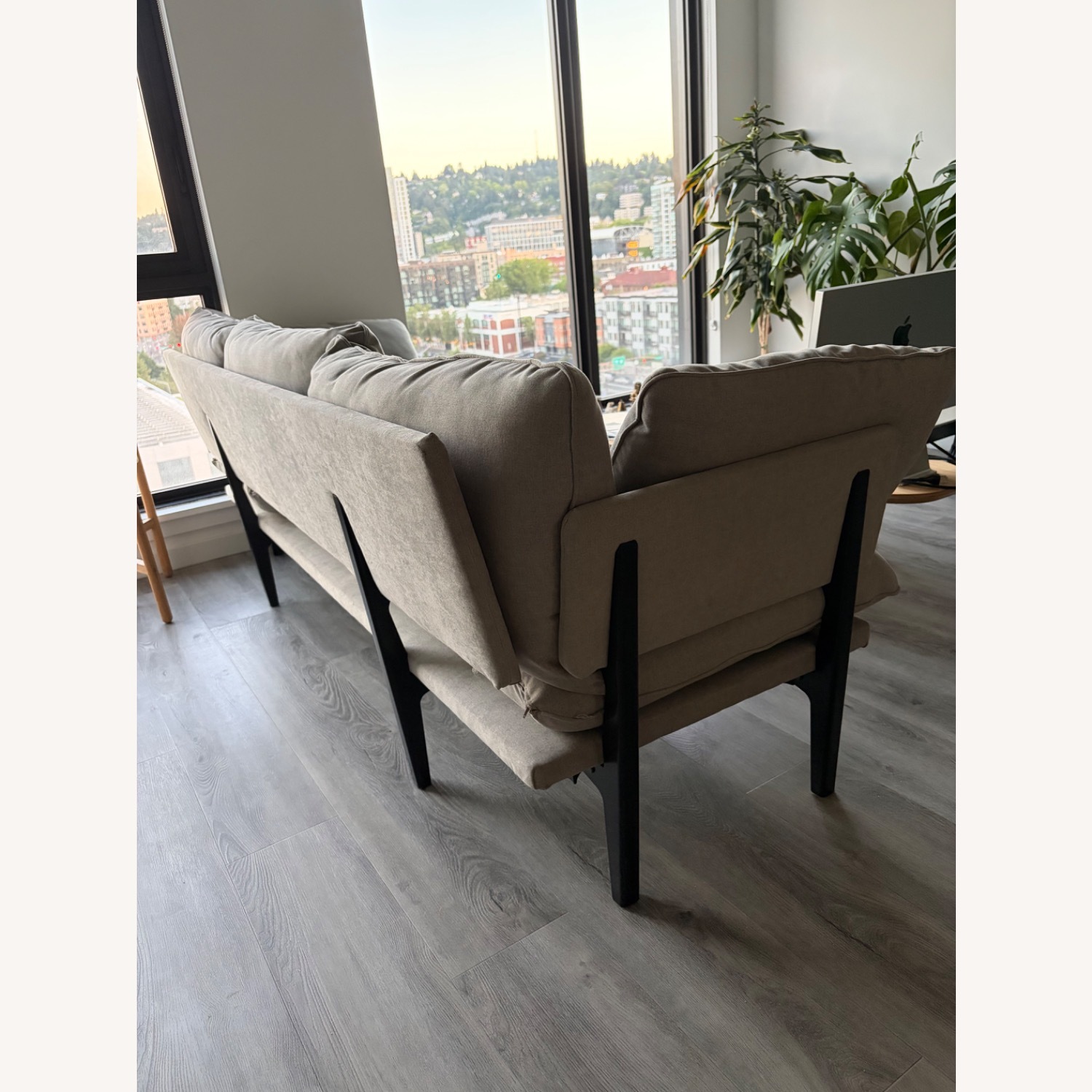 Floyd Light Gray Fabric 3+ Seater Sofa - image-2