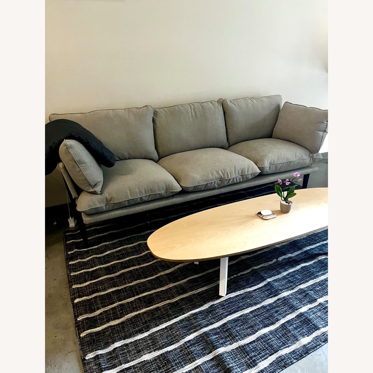 Floyd Light Gray Fabric 3+ Seater Sofa - image-3