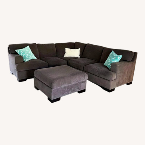 Used Dark Gray Fabric 2 Piece Sectional for sale on AptDeco
