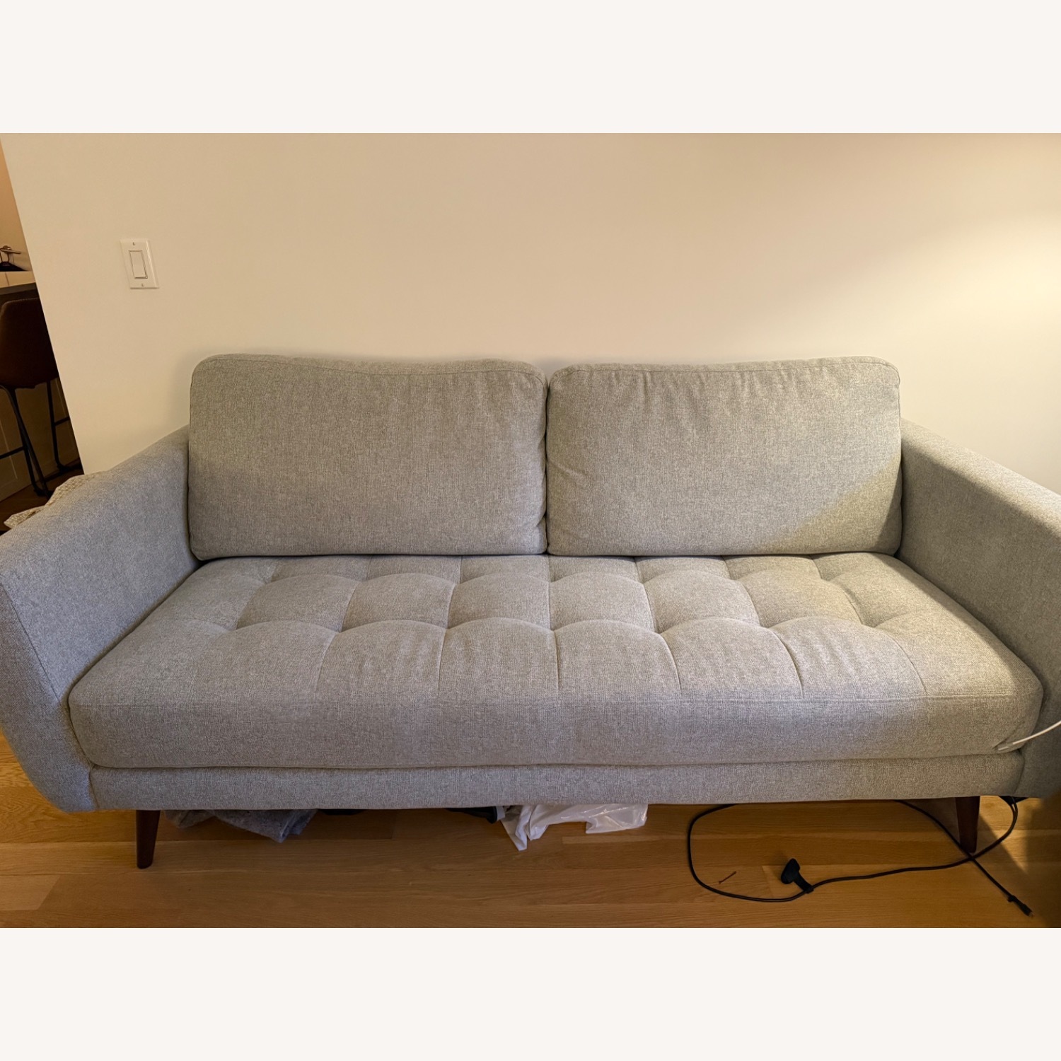 Living Spaces Ginger Light Gray 3+ Seater Sofa - image-1