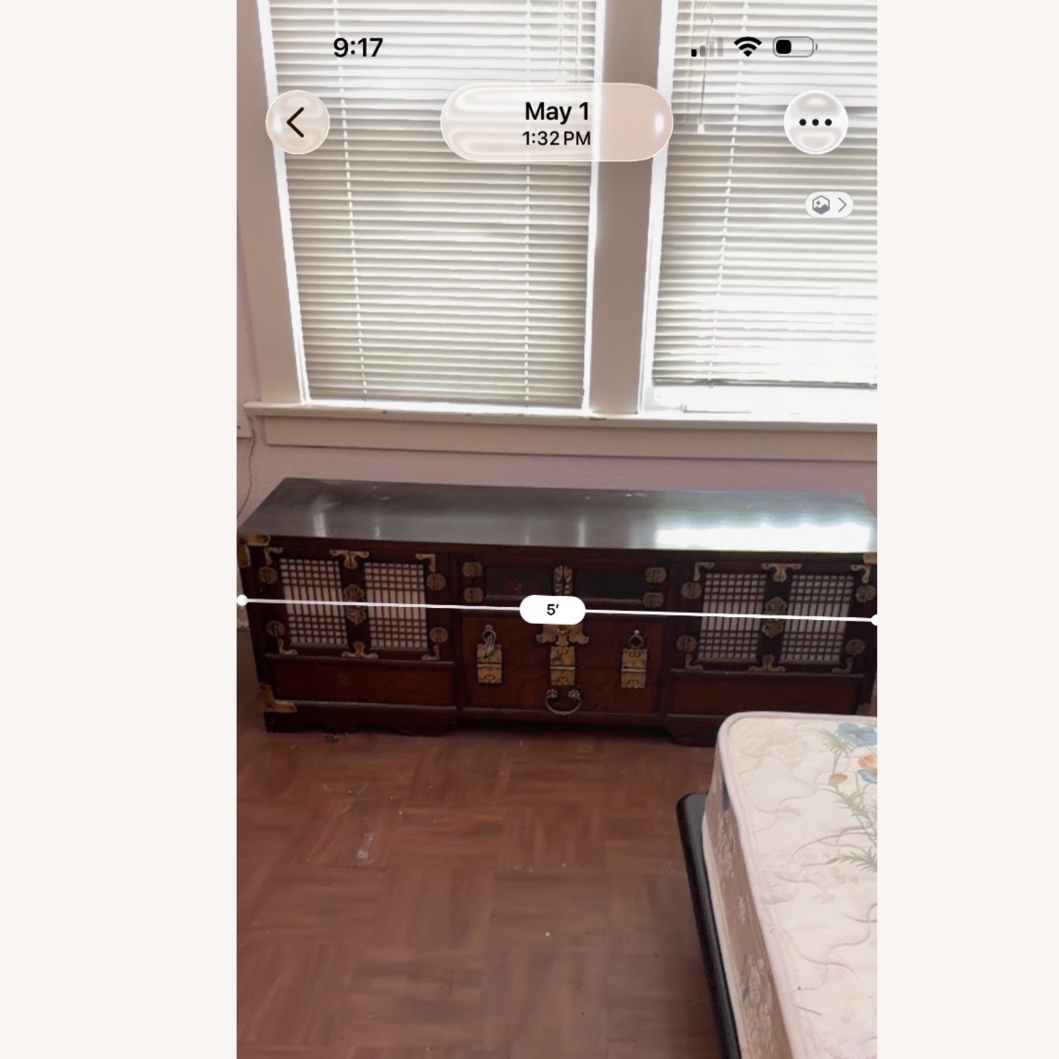 Vintage/Antique Dark Brown Asian Chest/Storage - image-1