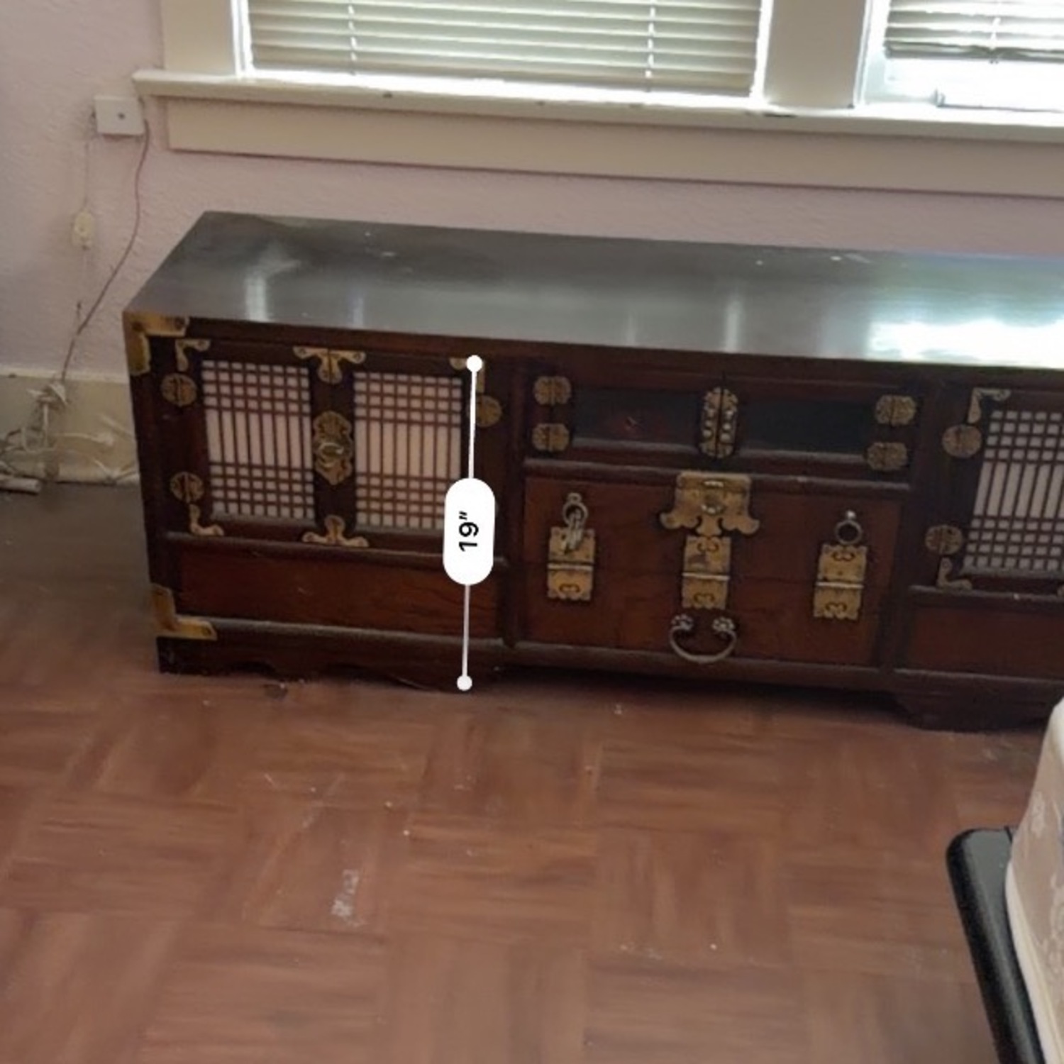 Vintage/Antique Dark Brown Asian Chest/Storage - image-3