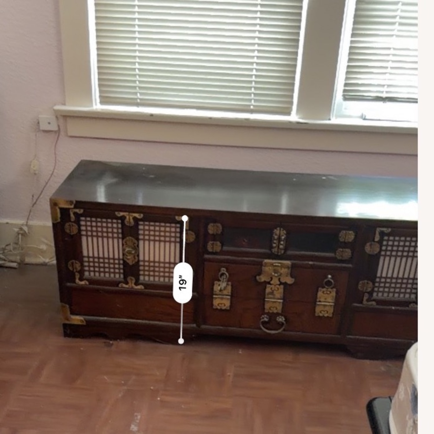 Vintage/Antique Dark Brown Asian Chest/Storage - image-2