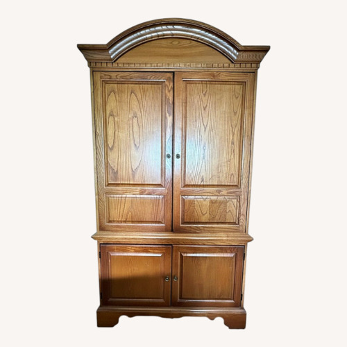 Used Natural Wood Armoire for sale on AptDeco