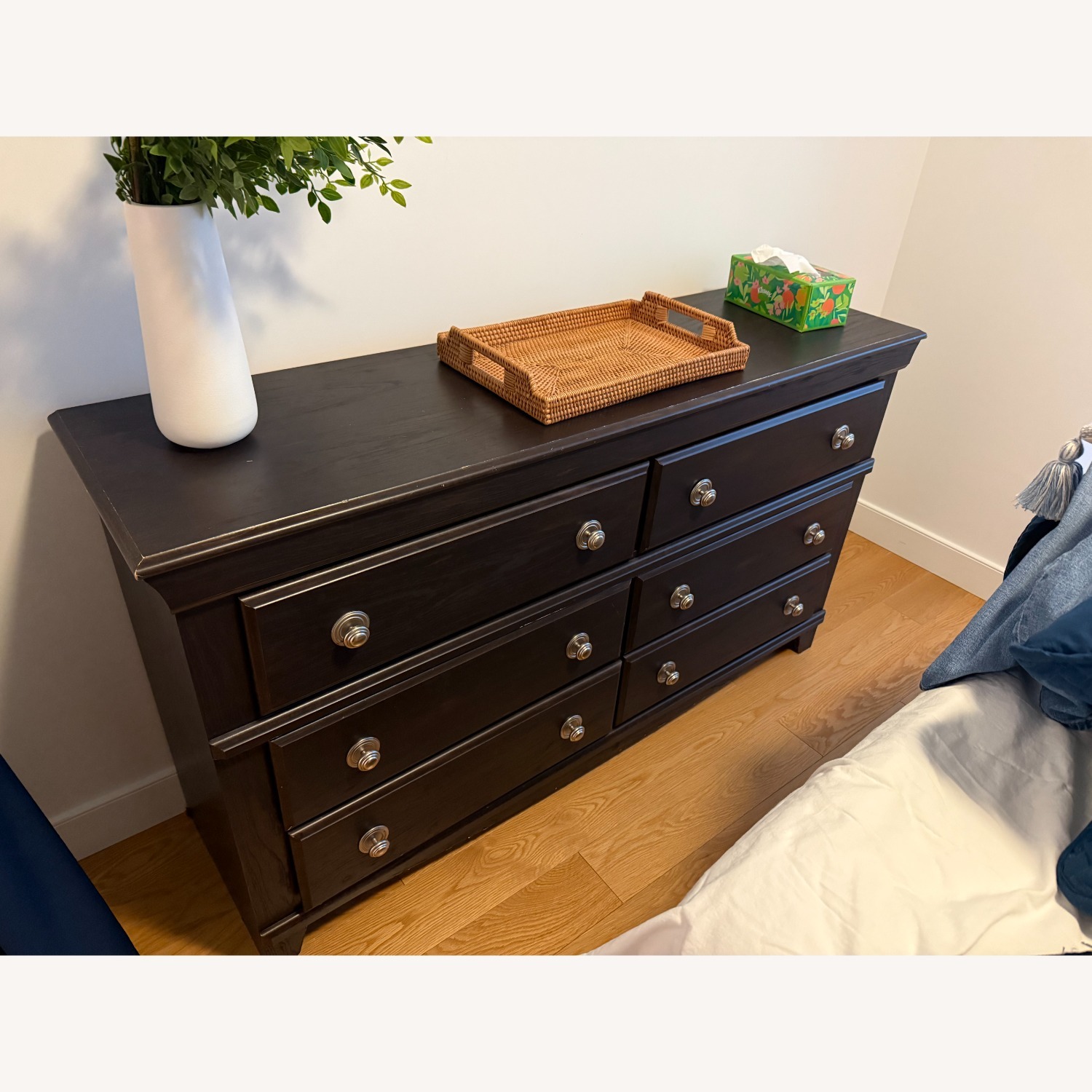 Dark Brown Wood Dresser - image-1