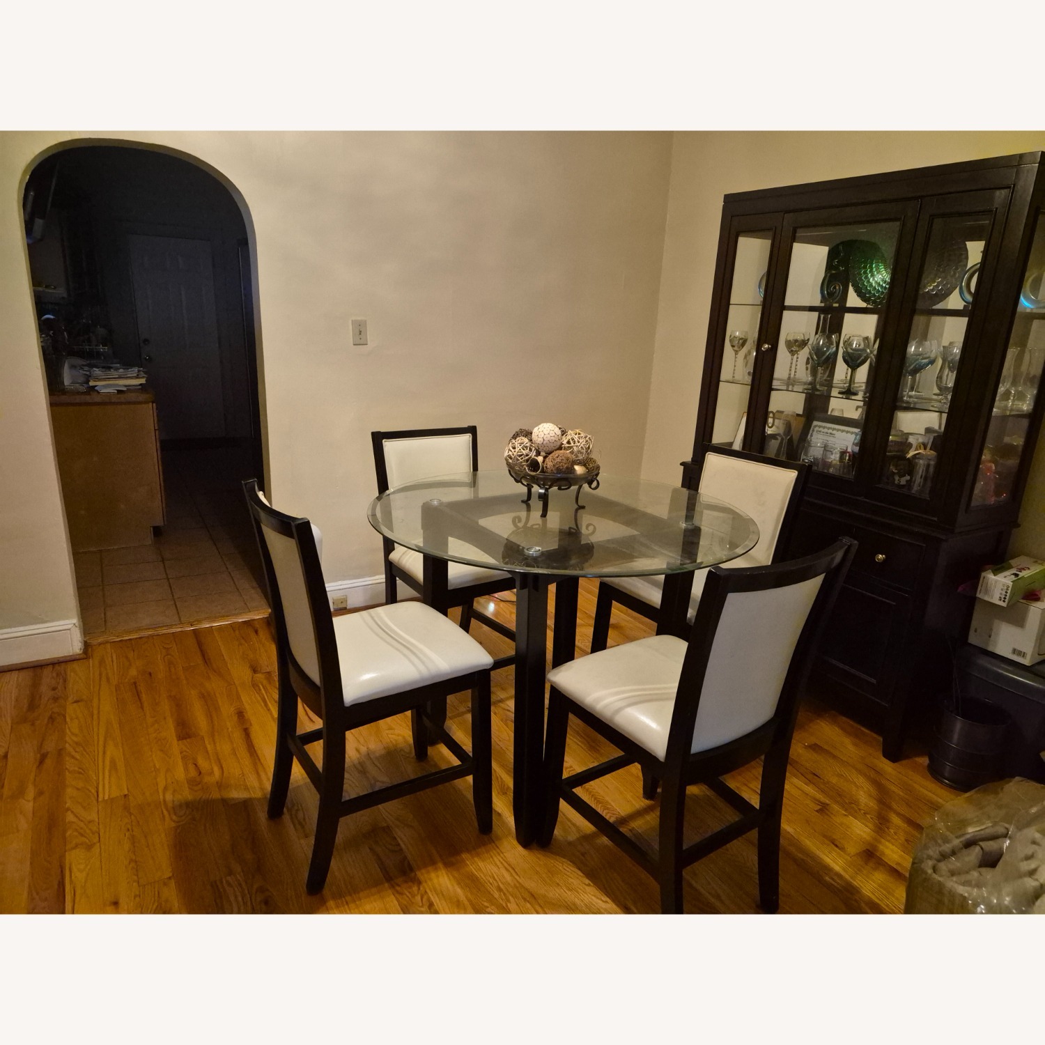Ashley Furniture Natural Leather Dining Set - image-3