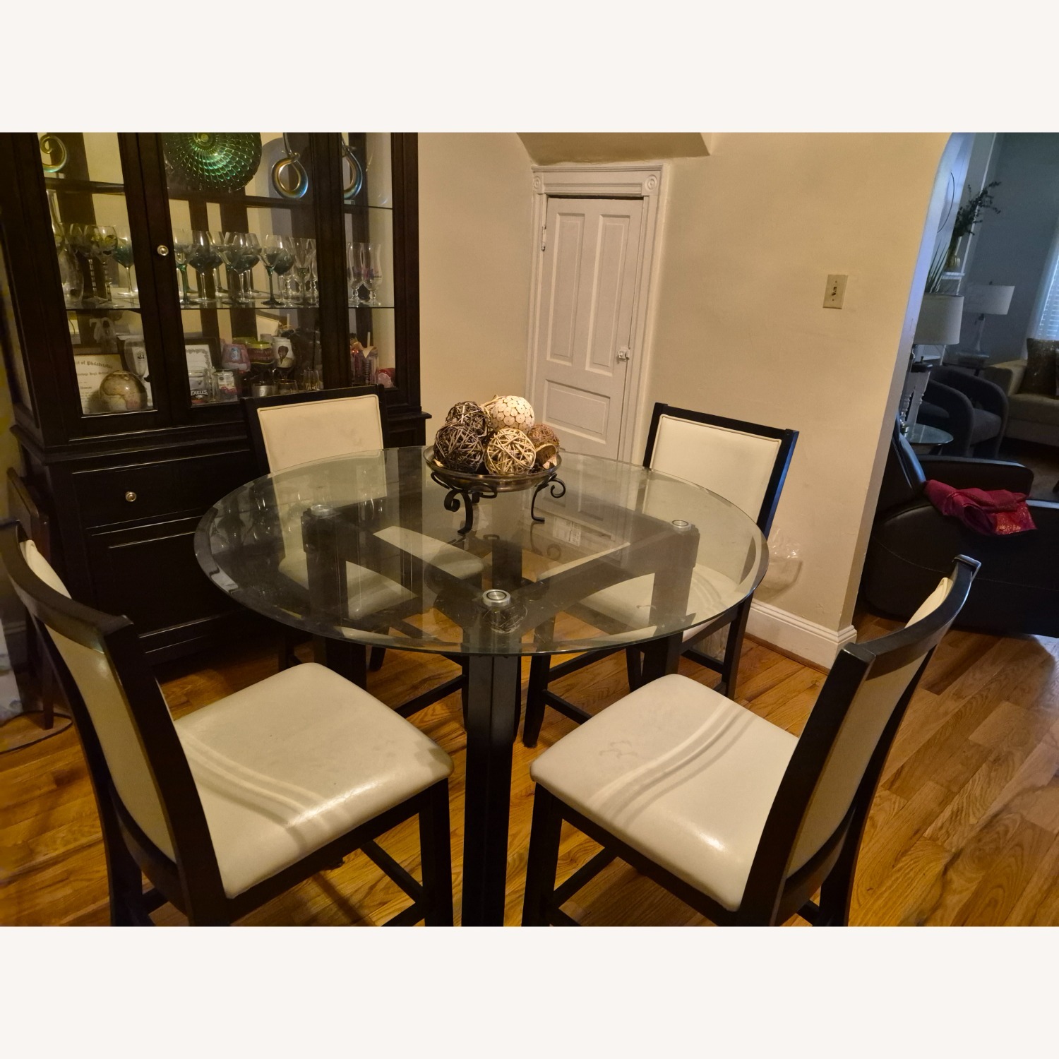 Ashley Furniture Natural Leather Dining Set - image-2