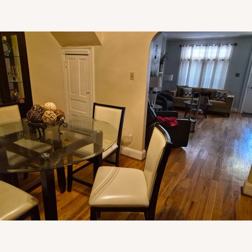 Used Ashley Furniture Natural Leather Dining Set for sale on AptDeco