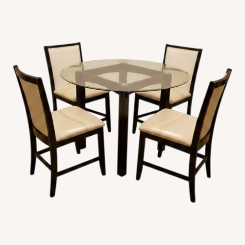 Used Ashley Furniture Natural Leather Dining Set for sale on AptDeco