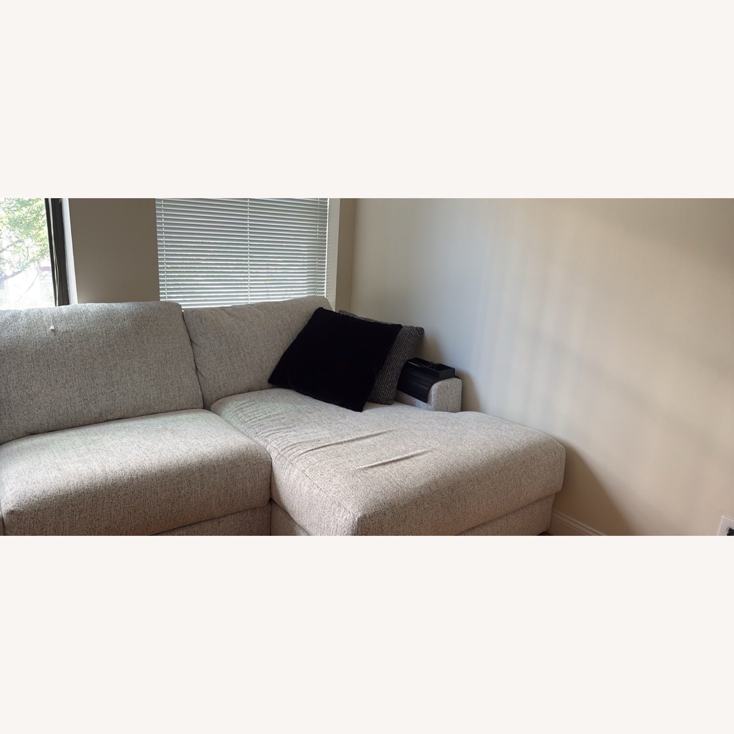 Bob's Discount Furniture White 2 Piece Sectional - image-2