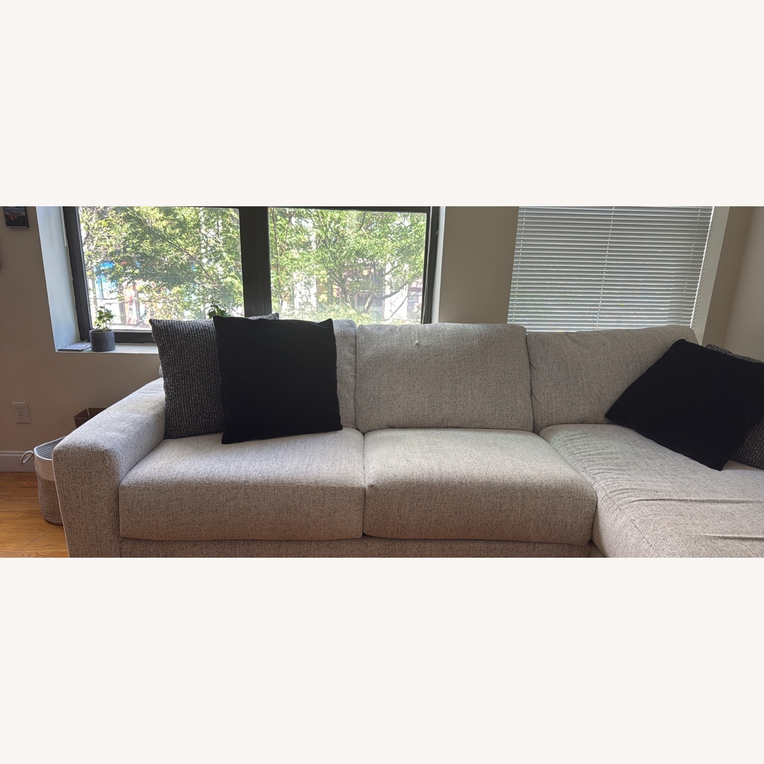 Bob's Discount Furniture White 2 Piece Sectional - image-1