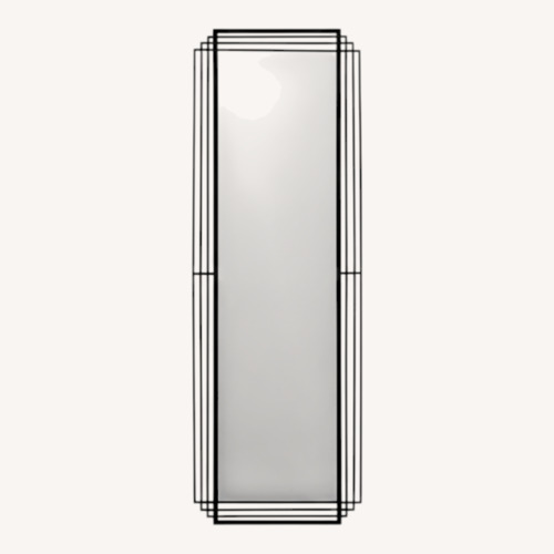 Used CB2 Myrtle Rectangle Geometric Black Iron Floor Mirror for sale on AptDeco