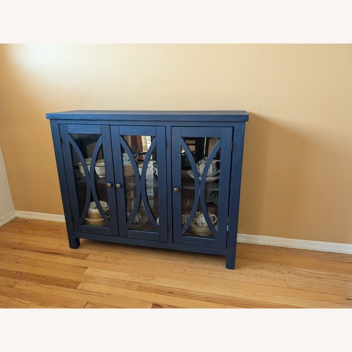 Used Blue Wood Sideboard for sale on AptDeco