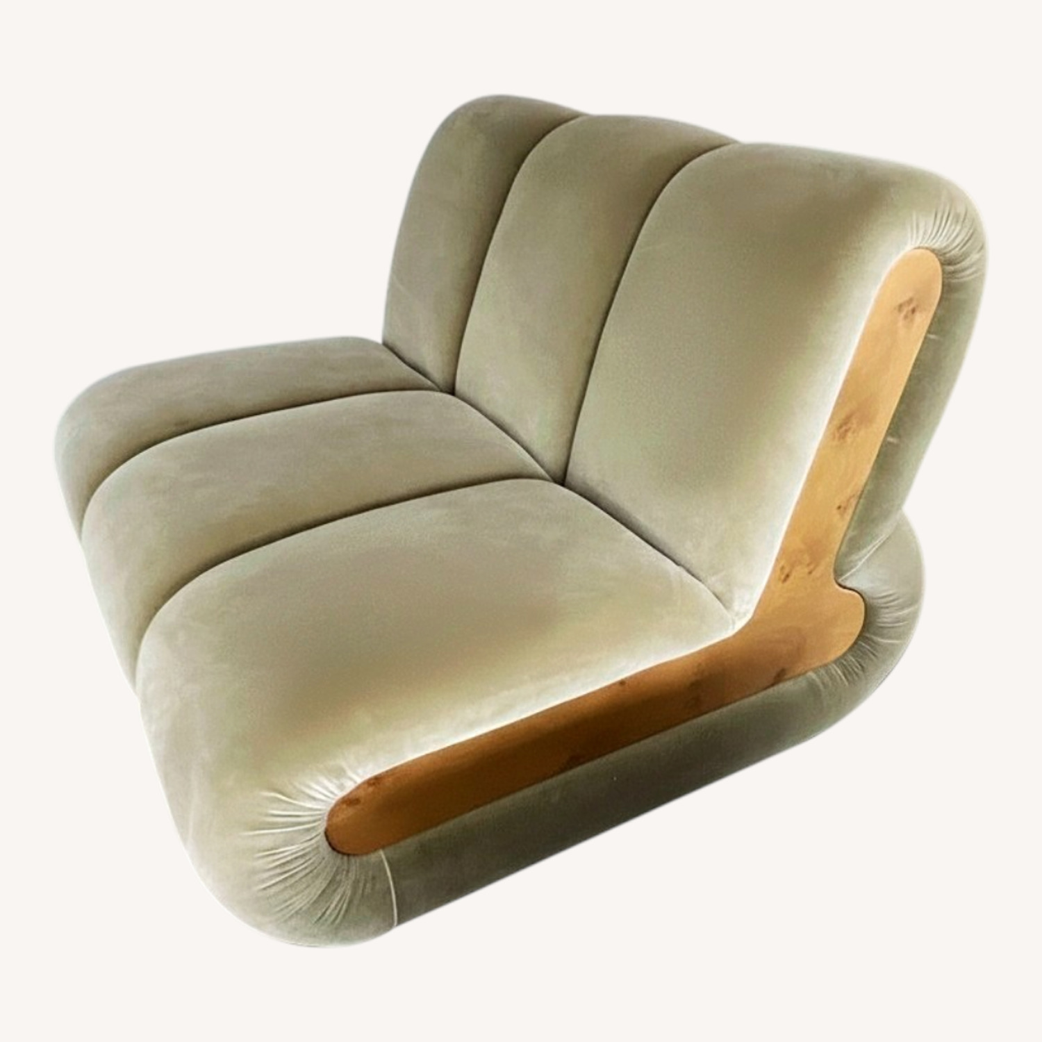 Soho Home Green Velvet Sectional Piece - image-5