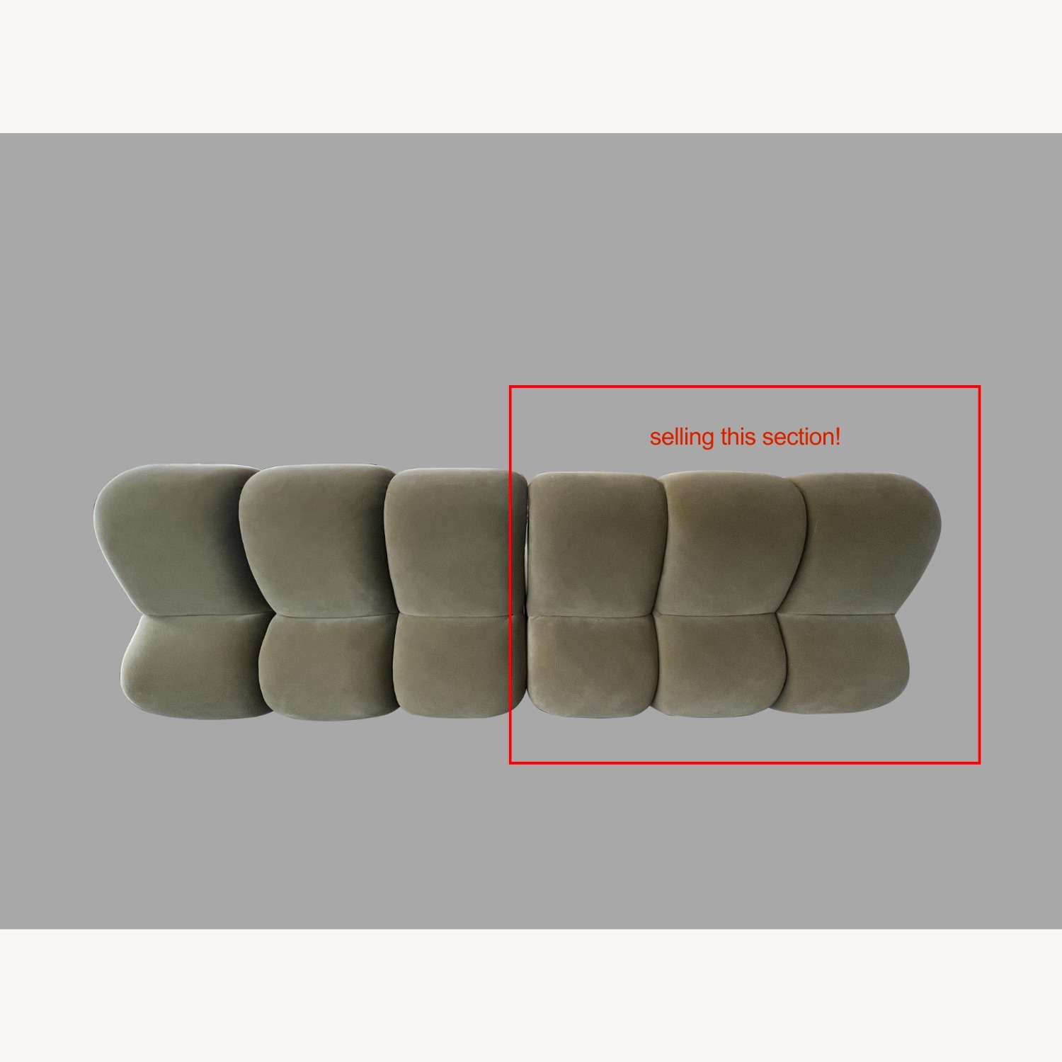 Soho Home Green Velvet Sectional Piece - image-4