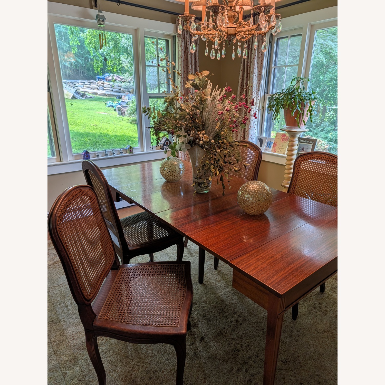 Dark Brown Wood Dining Table - image-2