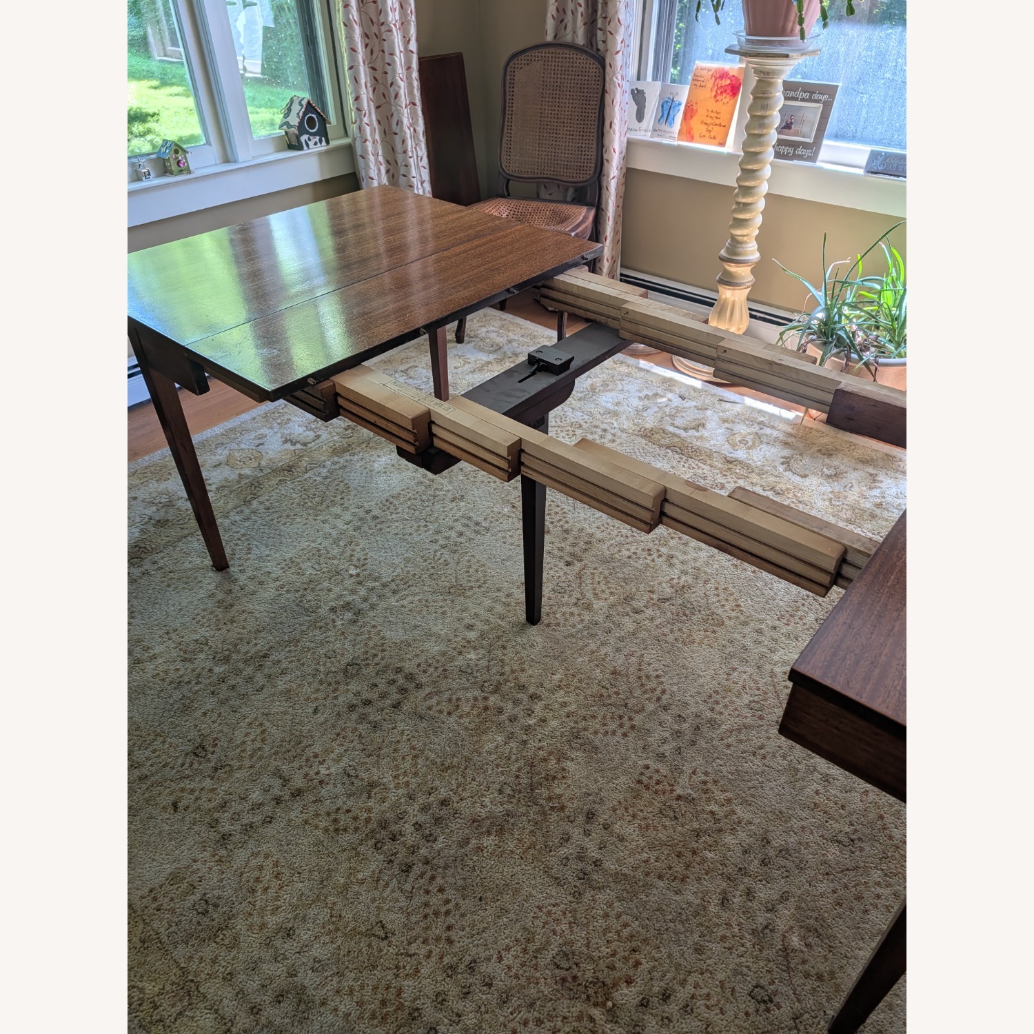 Dark Brown Wood Dining Table - image-3