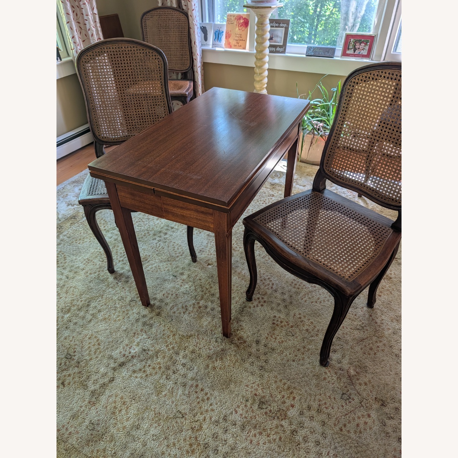 Dark Brown Wood Dining Table - image-5