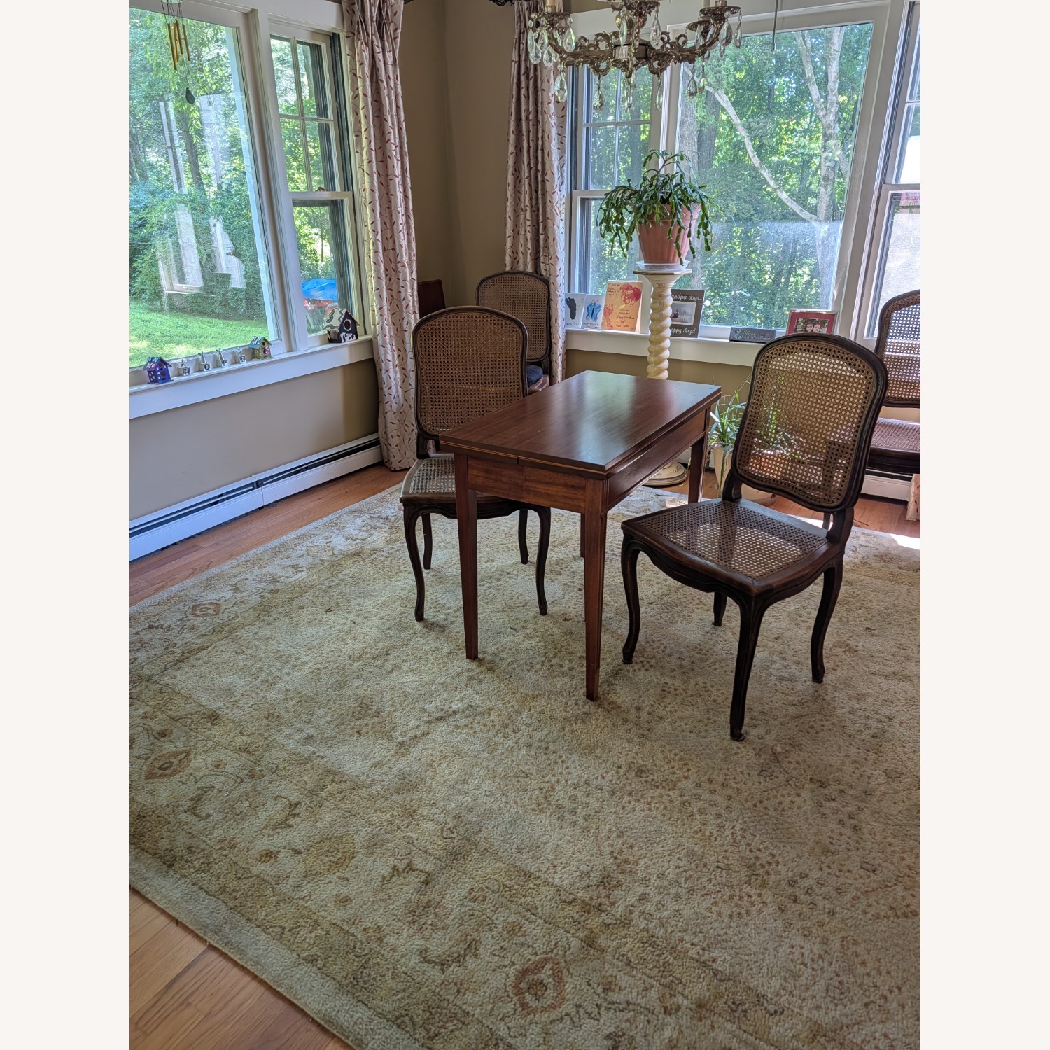 Dark Brown Wood Dining Table - image-4