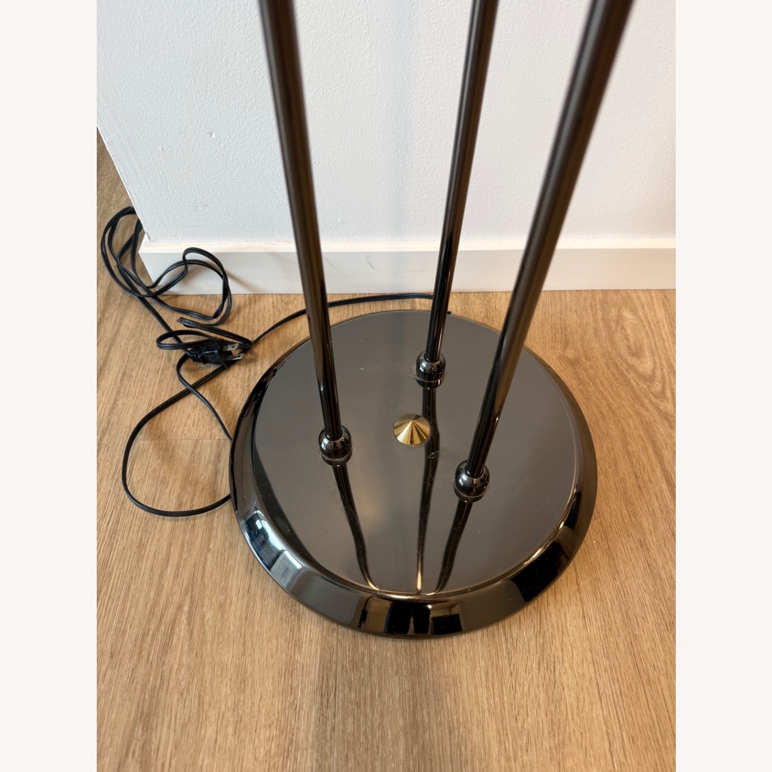 Vintage Copper & Chrome Torchiere Floor Lamp - image-7