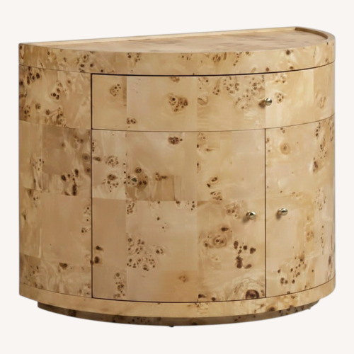 Used Four Hands Ashton Natural BurlWood Nightstand for sale on AptDeco