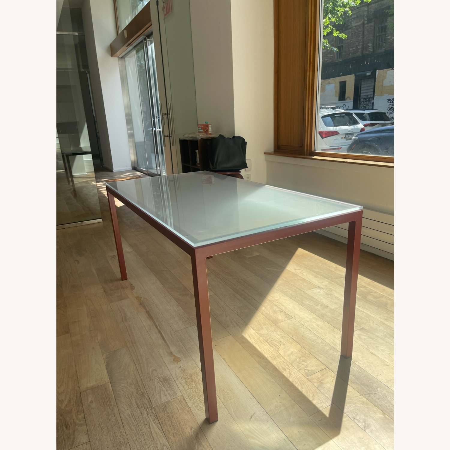 Room & Board Parsons Red Glass Dining Table - image-5