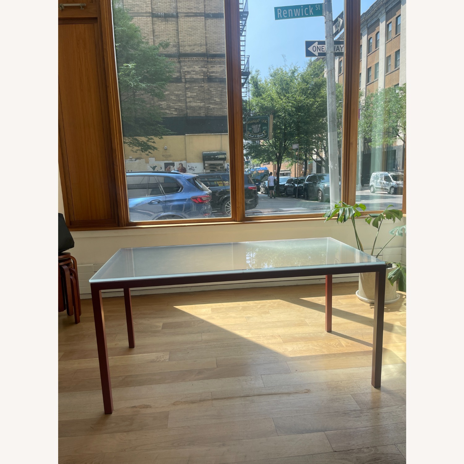 Room & Board Parsons Red Glass Dining Table - image-2