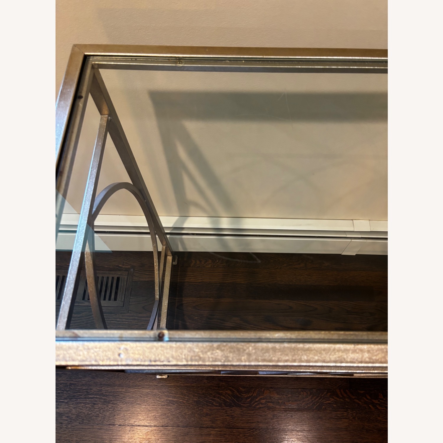 Elegant Wrought Iron & Glass Console Table - image-4