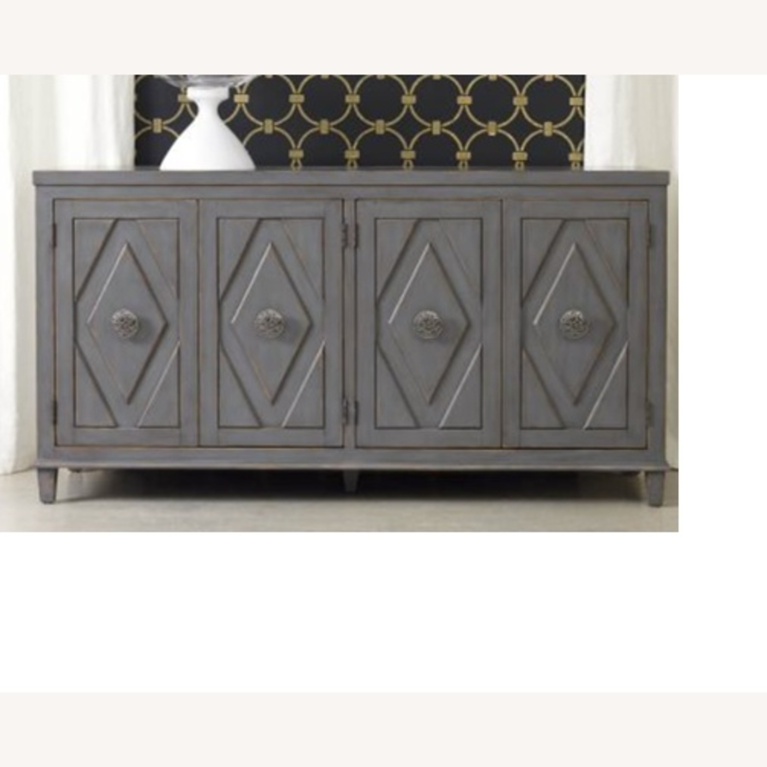 Hooker Gray 4-Door Media Console Accent Cabinet - image-5