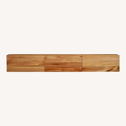 Used CB2 Hide N Seek Large Acacia Storage Shelf for sale on AptDeco