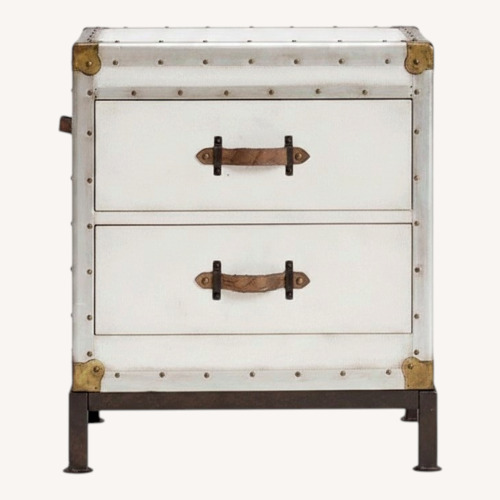 Used Pottery Barn Ludlow Trunk Nightstand with Drawers for sale on AptDeco