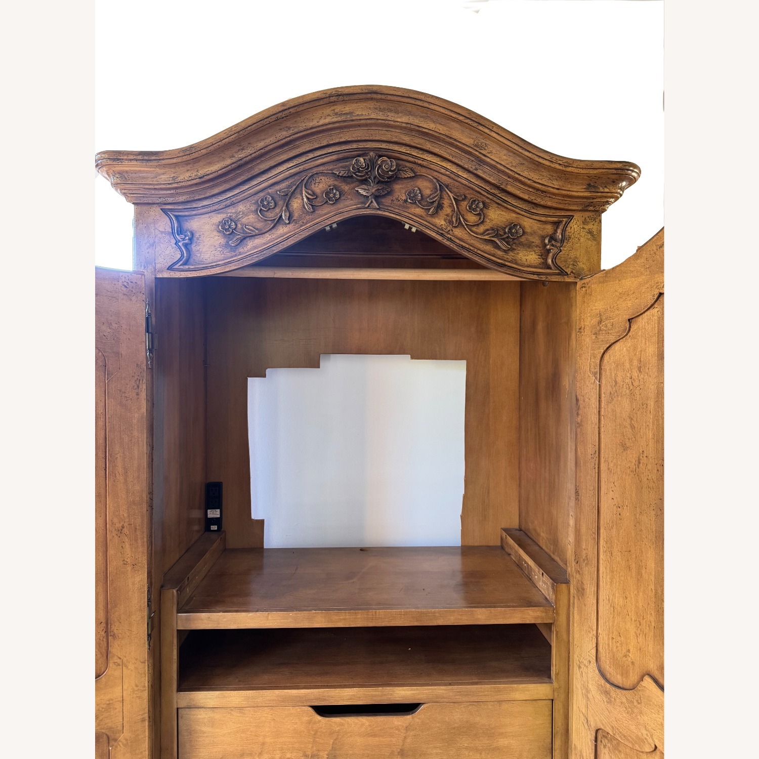 Henredon Channel Crossing Dark Brown Wood Armoire - image-4