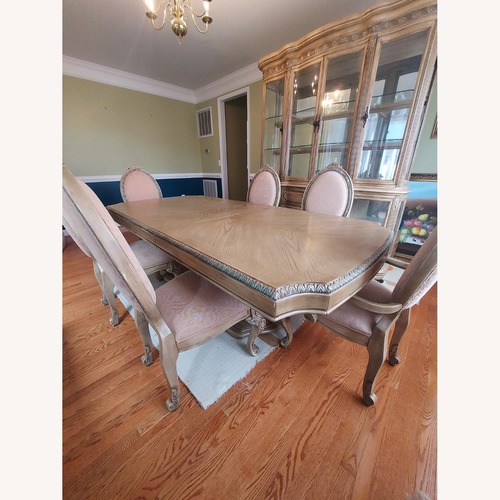 Used  Michael Amini LaFrancaise Dining Table Set for sale on AptDeco