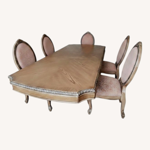 Used  Michael Amini LaFrancaise Dining Table Set for sale on AptDeco