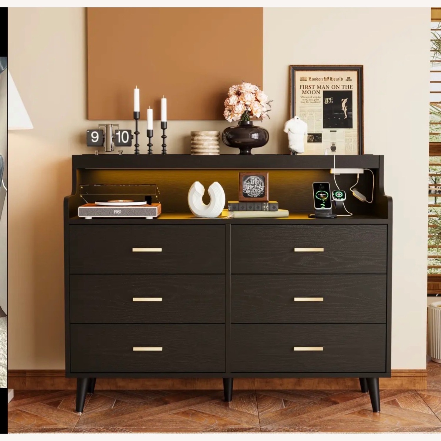 Wafair 6 Drawer Dresser, Black - image-2