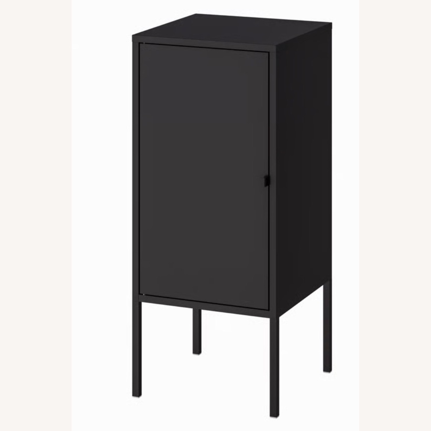 IKEA LIXHULT Black Metal Nightstand - image-5