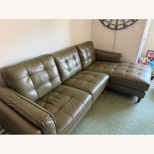 Used Apt2b Keating Leather Sectional Sofa for sale on AptDeco