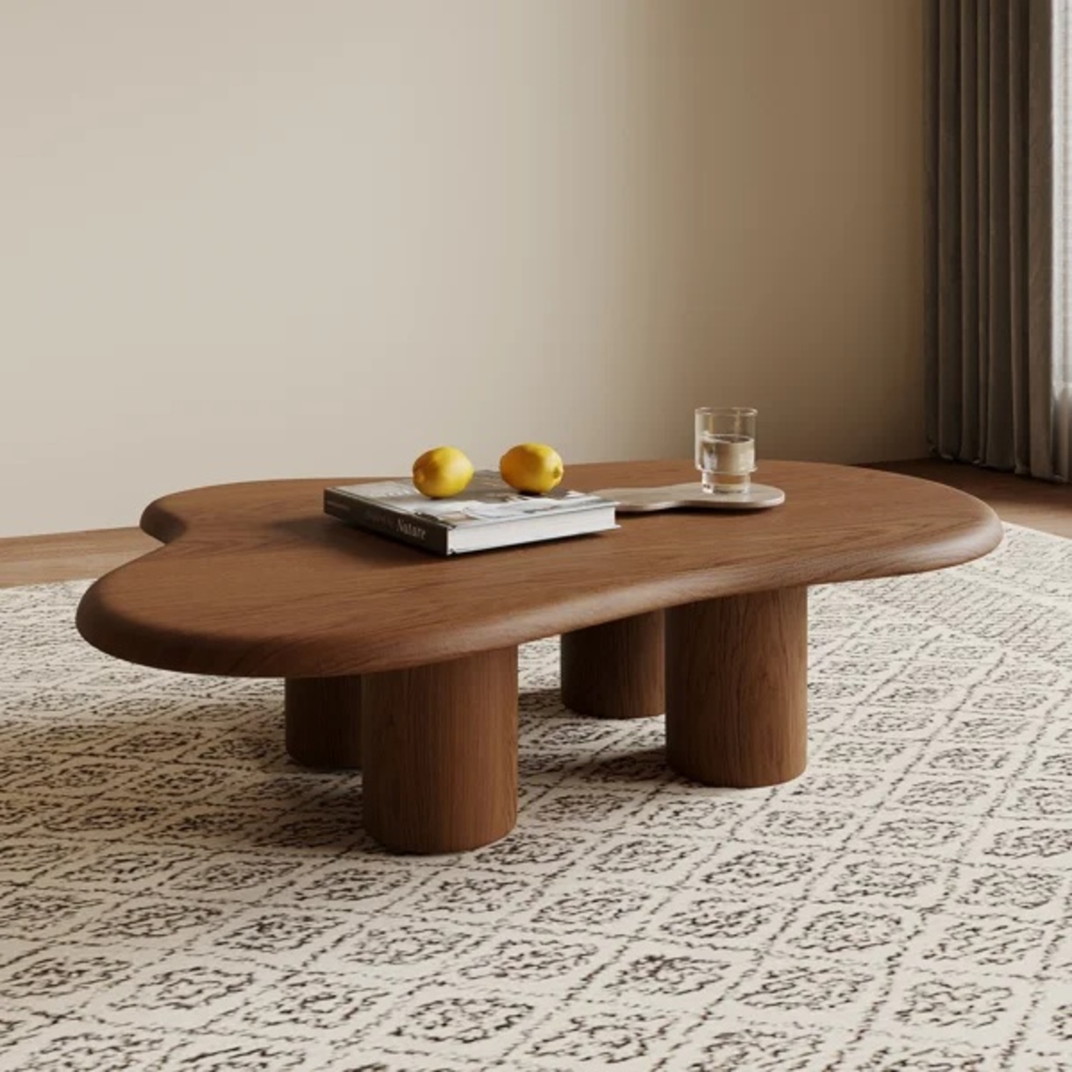 Orren Ellis Brand Dark Brown Wood Coffee Table - image-5